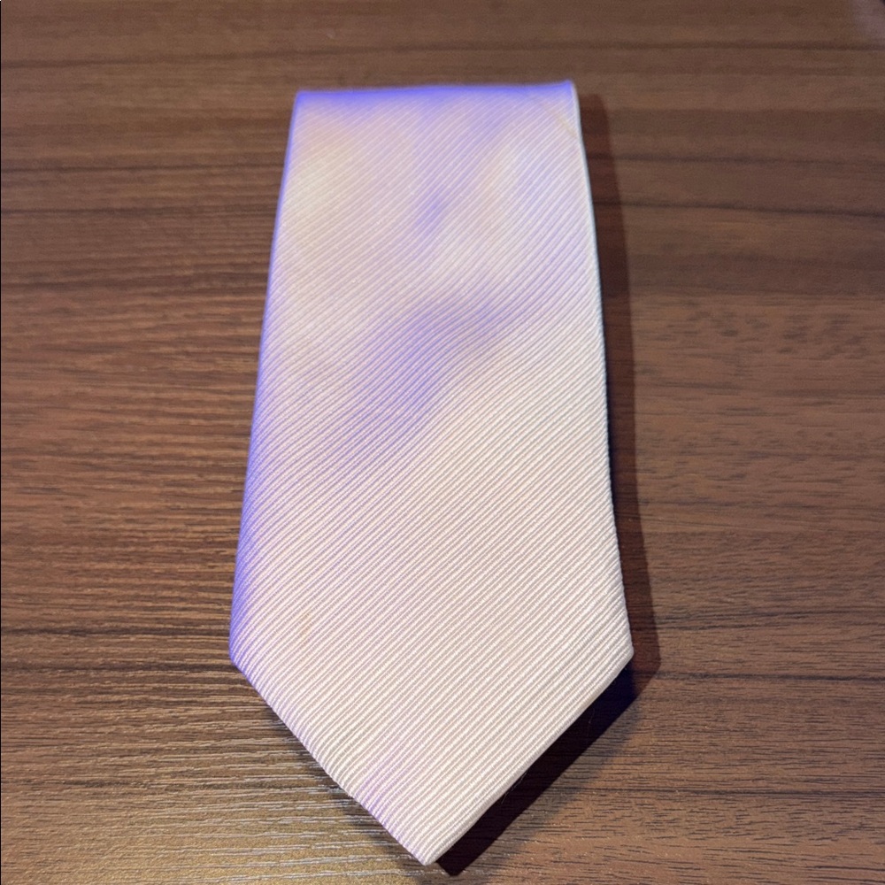 David Donahue Classic Silk Tie - White